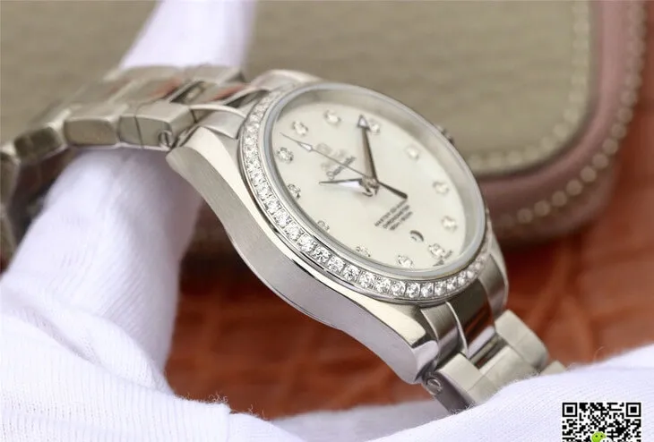 Omega Seamaster 231.15.34.20.55.002 Aqua Terra 150M 3S Factory 1:1 Best Edition Replica Watch Diamond Bezel